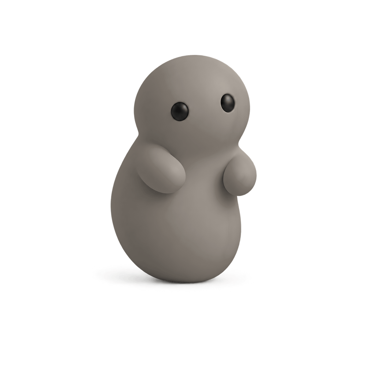The Corbie in Stone, a matte vinyl Corbie standing on its own.