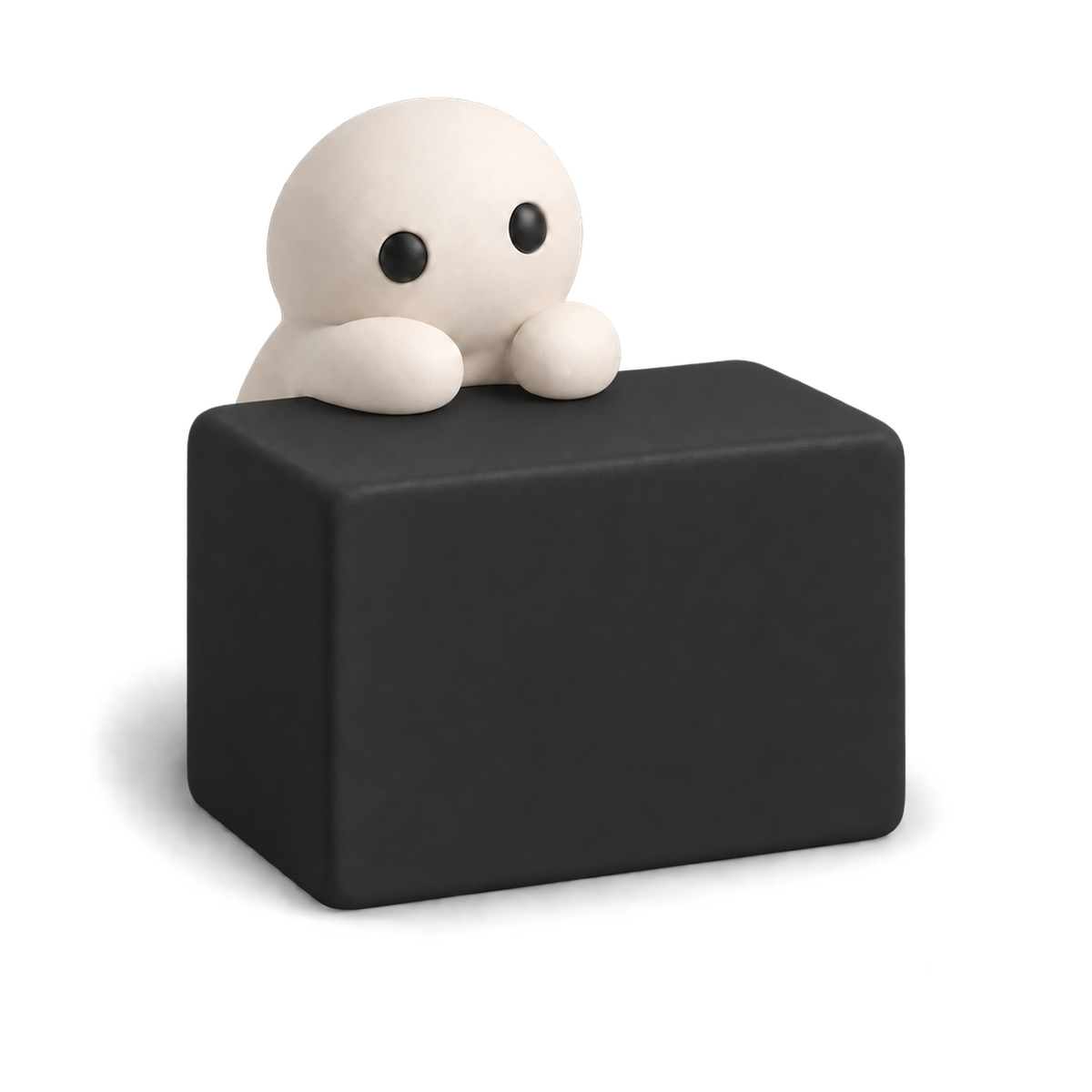 Desk Perch in Black, with a Corbie on it.