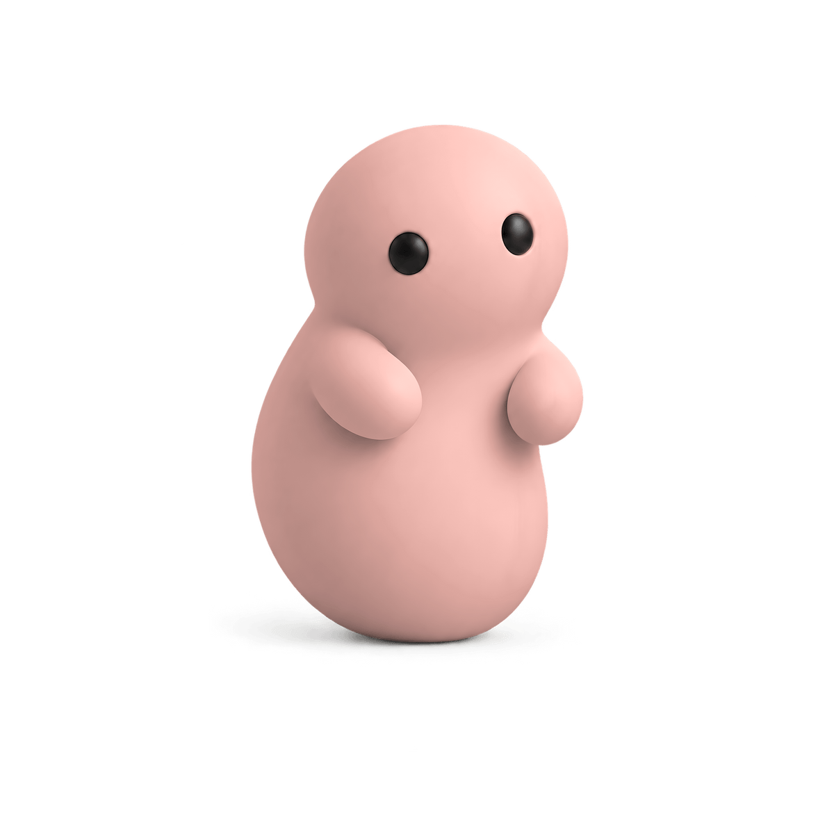 Corbie Series 01 in Blush, a matte vinyl Corbie standing on its own.