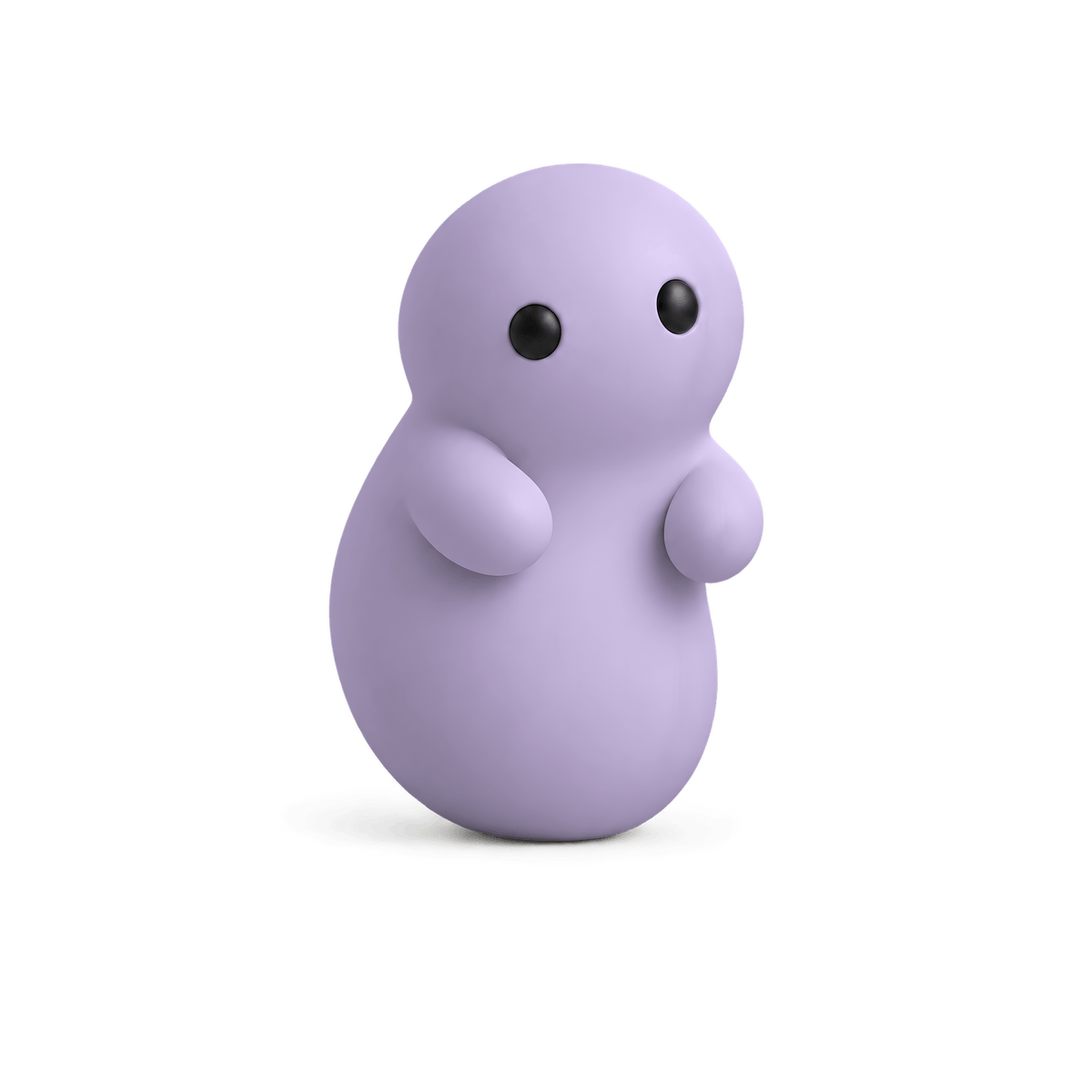 Corbie Series 01 in Lilac, a matte vinyl Corbie standing on its own.
