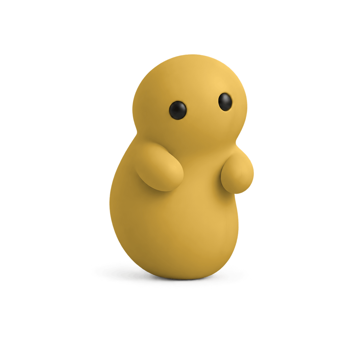 Corbie Series 01 in Mustard, a matte vinyl Corbie standing on its own.