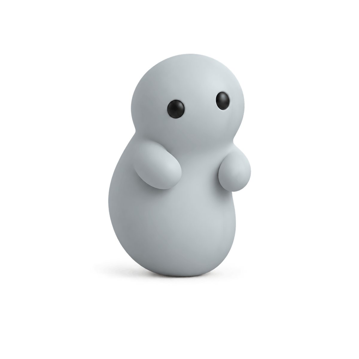 Corbie Series 02 in Ice, a matte vinyl Corbie standing on its own.