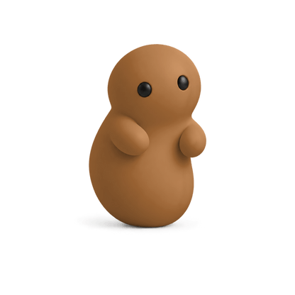 Corbie Series 02 in Leaves, a matte vinyl Corbie standing on its own.