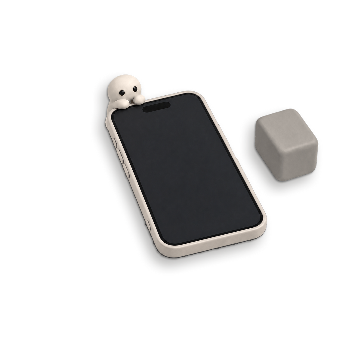 The Set: the Case in Bone, a Bone Corbie and a Stone Desk Perch.